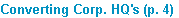 Converting Corp. HQ's (p. 4)
